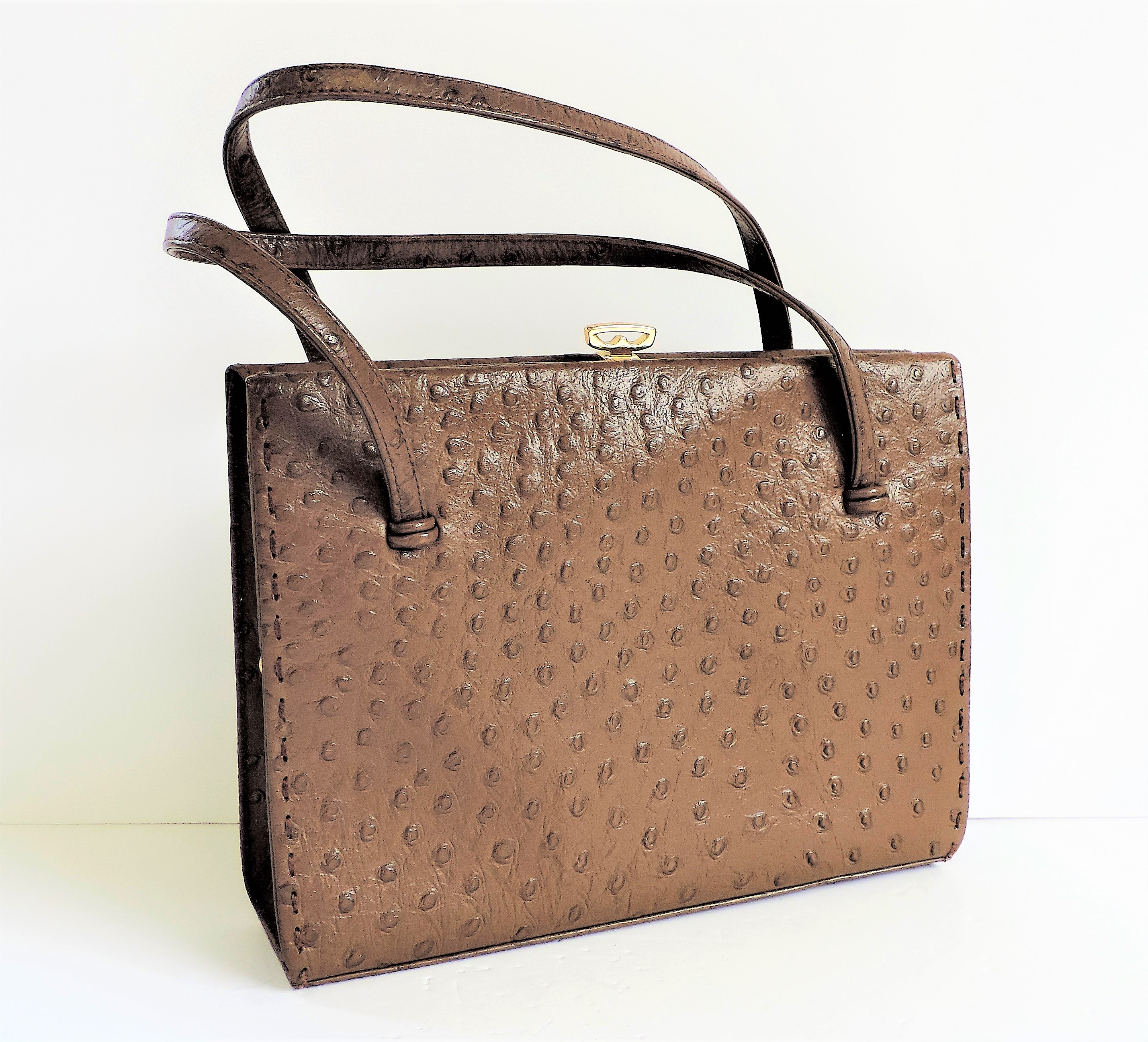 Vintage Waldybag Ostrich Leather Handbag - Image 4 of 8