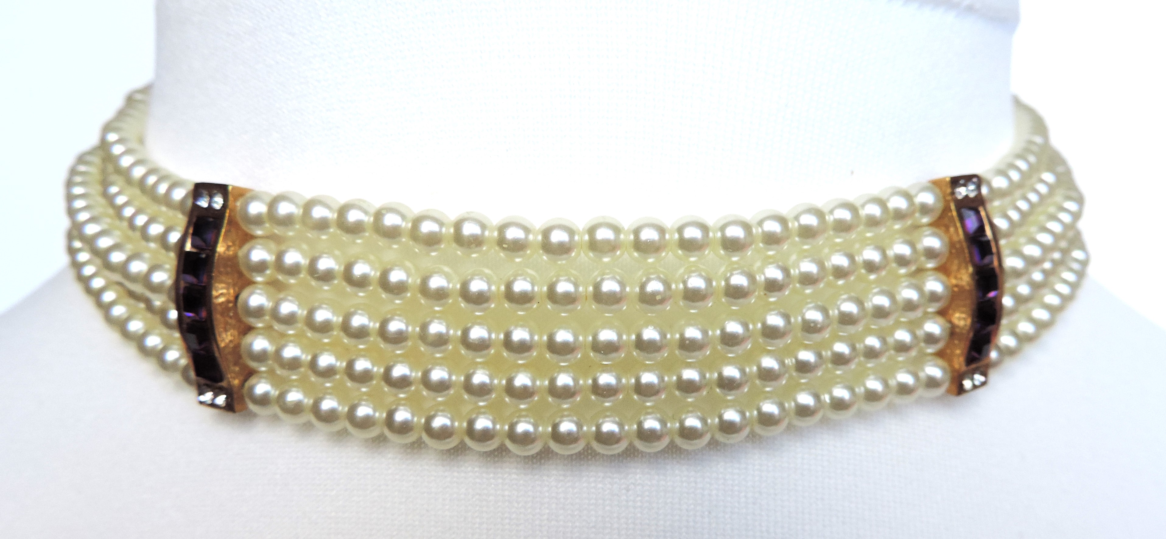 Five Strand Pearl Choker Necklace New with Gift Box - Image 4 of 4