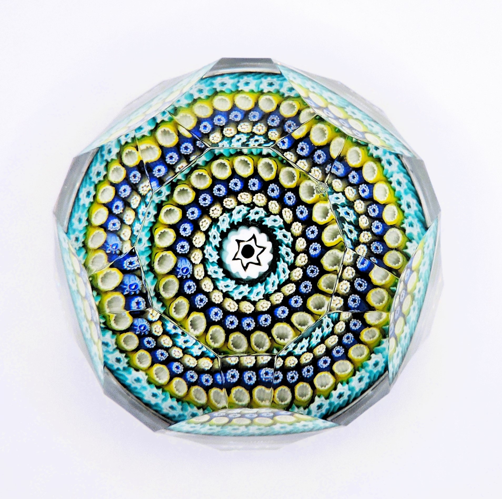 Vintage Whitefriars Millefiori Paperweight Facet Cut c. 1978 - Image 5 of 6