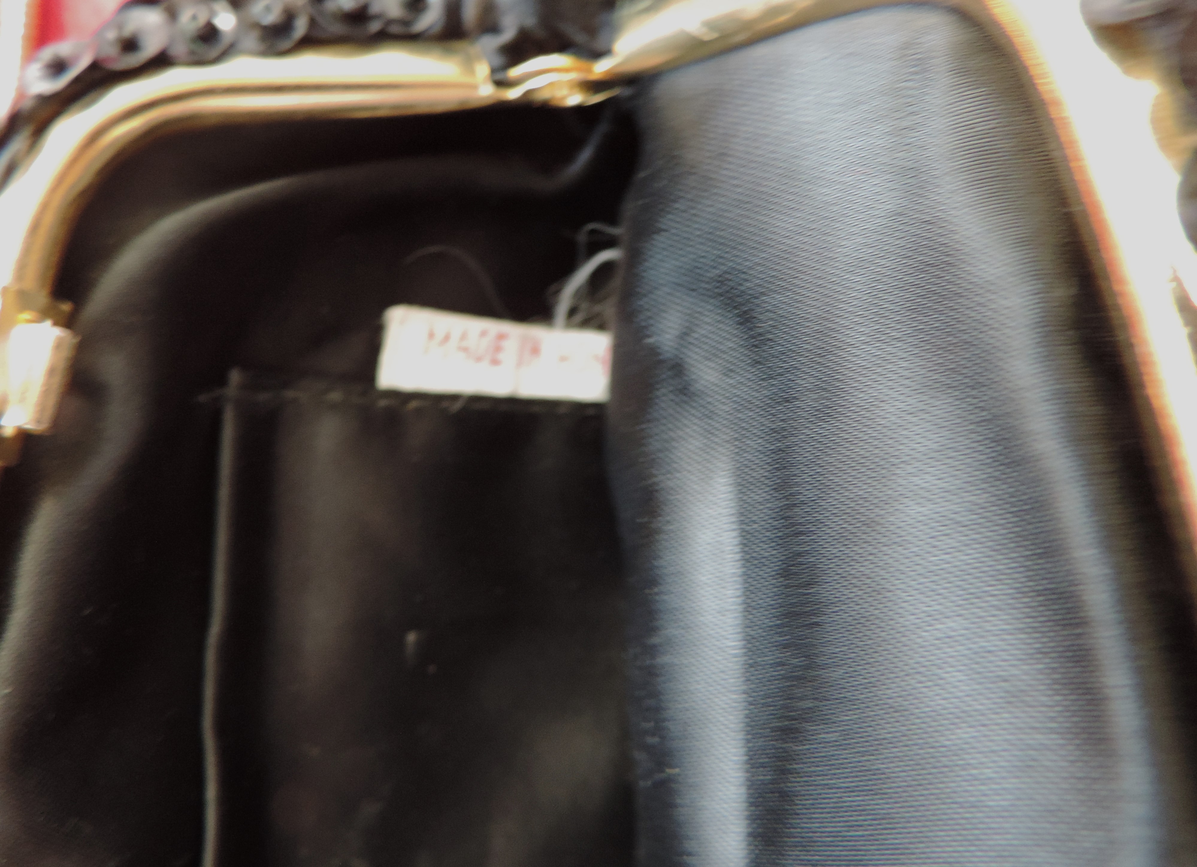 Vintage Black Beaded Embellished Evening Bag - Image 4 of 6