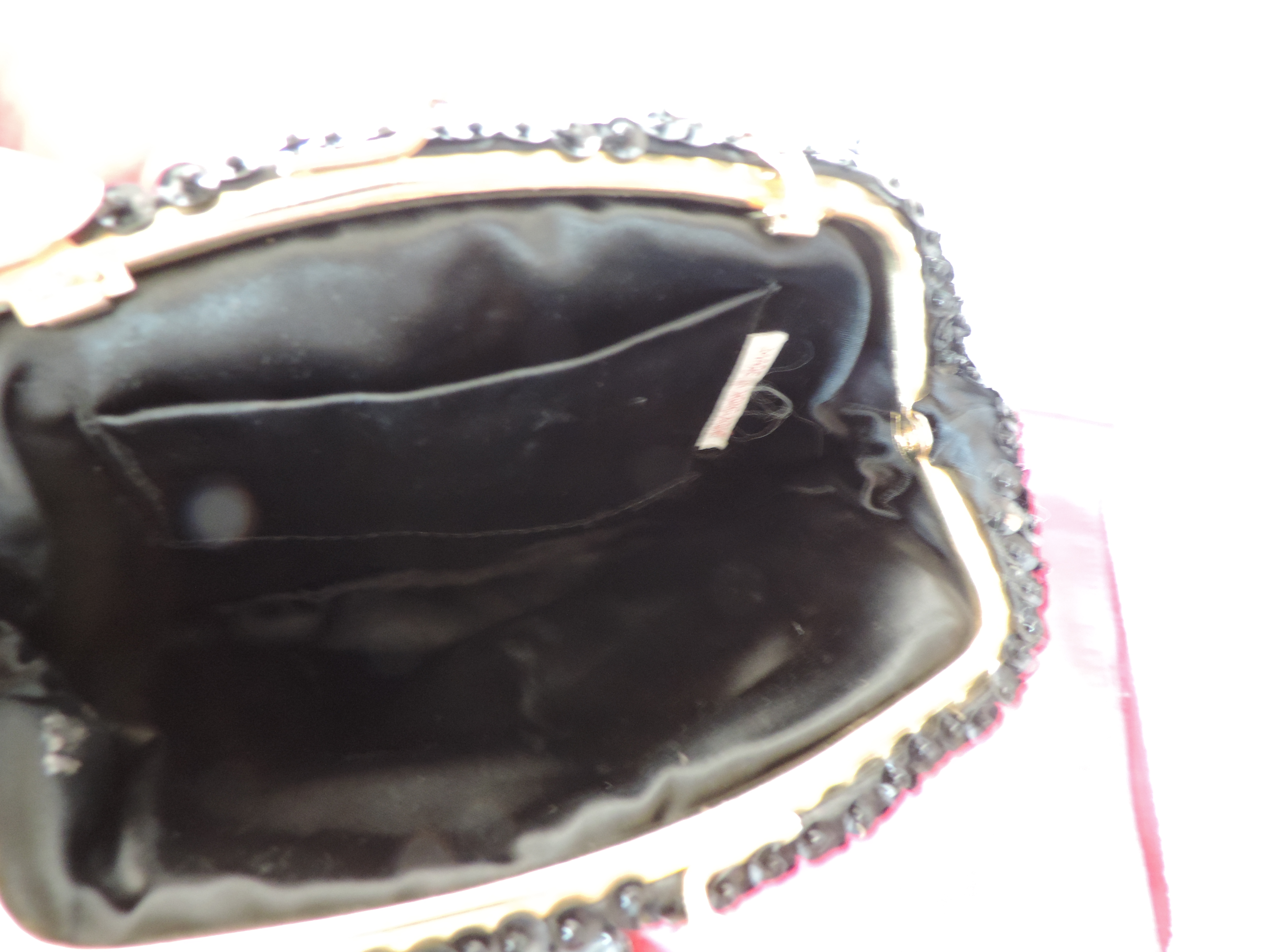 Vintage Black Beaded Embellished Evening Bag - Image 5 of 6