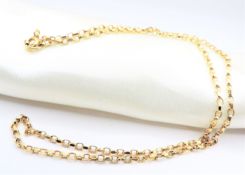 Gold on Sterling Silver 18 inch Chain Necklace New with Gift Pouch