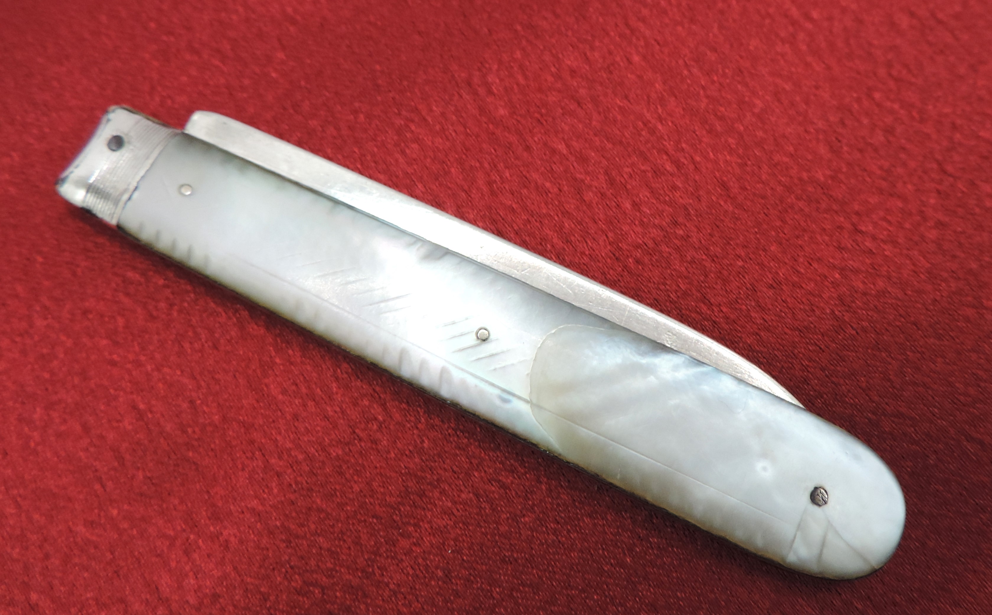 Antique George IV Silver Mother of Pearl Fruit Knife Hallmark Date 1822