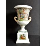 Antique Hand Painted French Porcelain Vase/Urn Signed Boucher