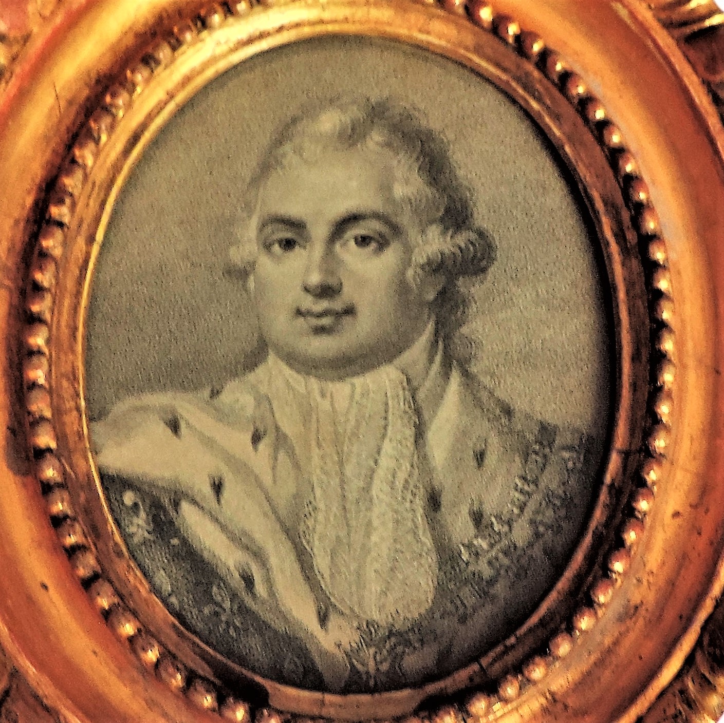 Signed Luigi Schiavonetti Framed Portrait Louis XVIII King of France