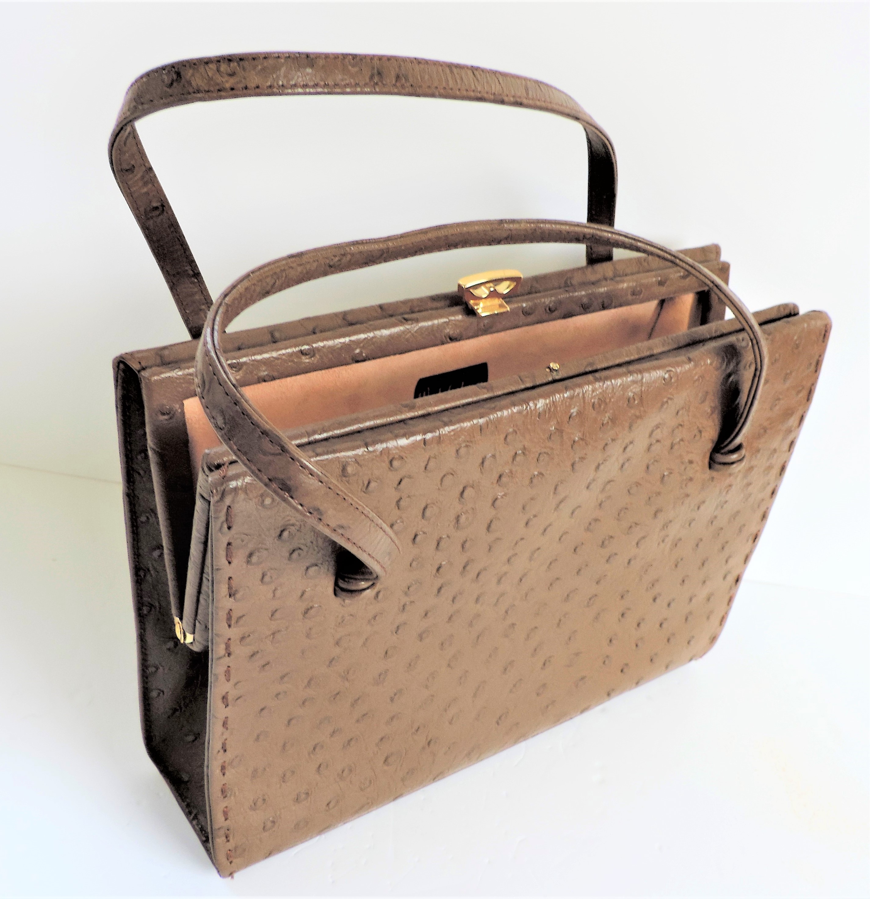 Vintage Waldybag Ostrich Leather Handbag - Image 7 of 8