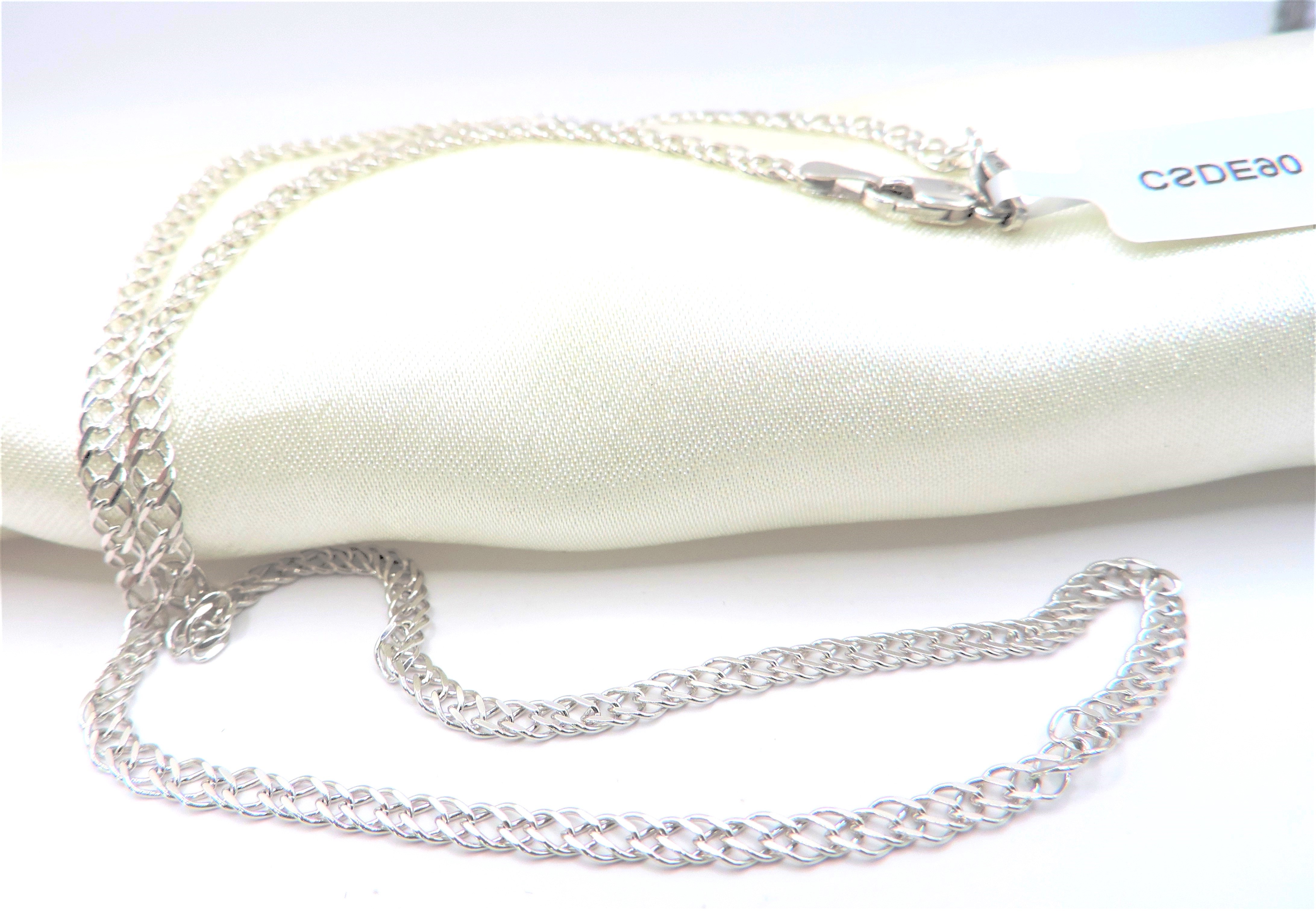 Sterling Silver 18 inch Chain Necklace New with Gift Pouch - Image 2 of 2