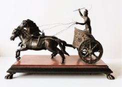 Large Antique French Bronze Roman Charioteer Sculpture c.1850's.