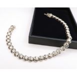 Sterling Silver 14CT Cubic Zirconia Tennis Bracelet New with Gift Box