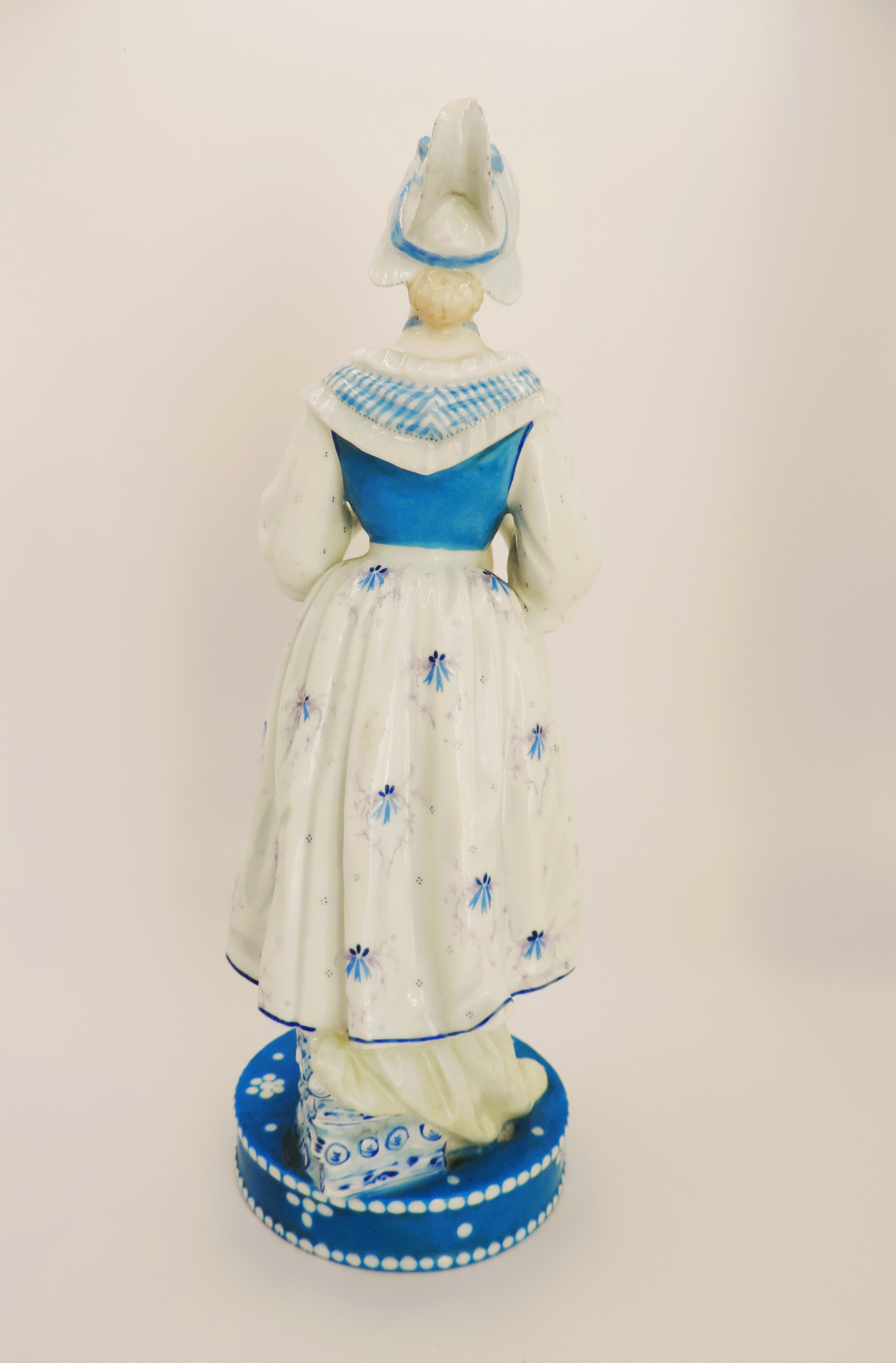 Antique Vion & Baury French Porcelain Figurine Lady with Tea Tray - Image 2 of 7