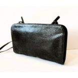 Vintage Giuseppe Zanotti Black Lizard Skin Shoulder Bag