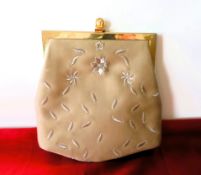 Vintage Gianni Versace Couture Silk Bag Medusa Head Clasp Made in Italy