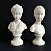 Pair Italian Marble Bust Sculptures