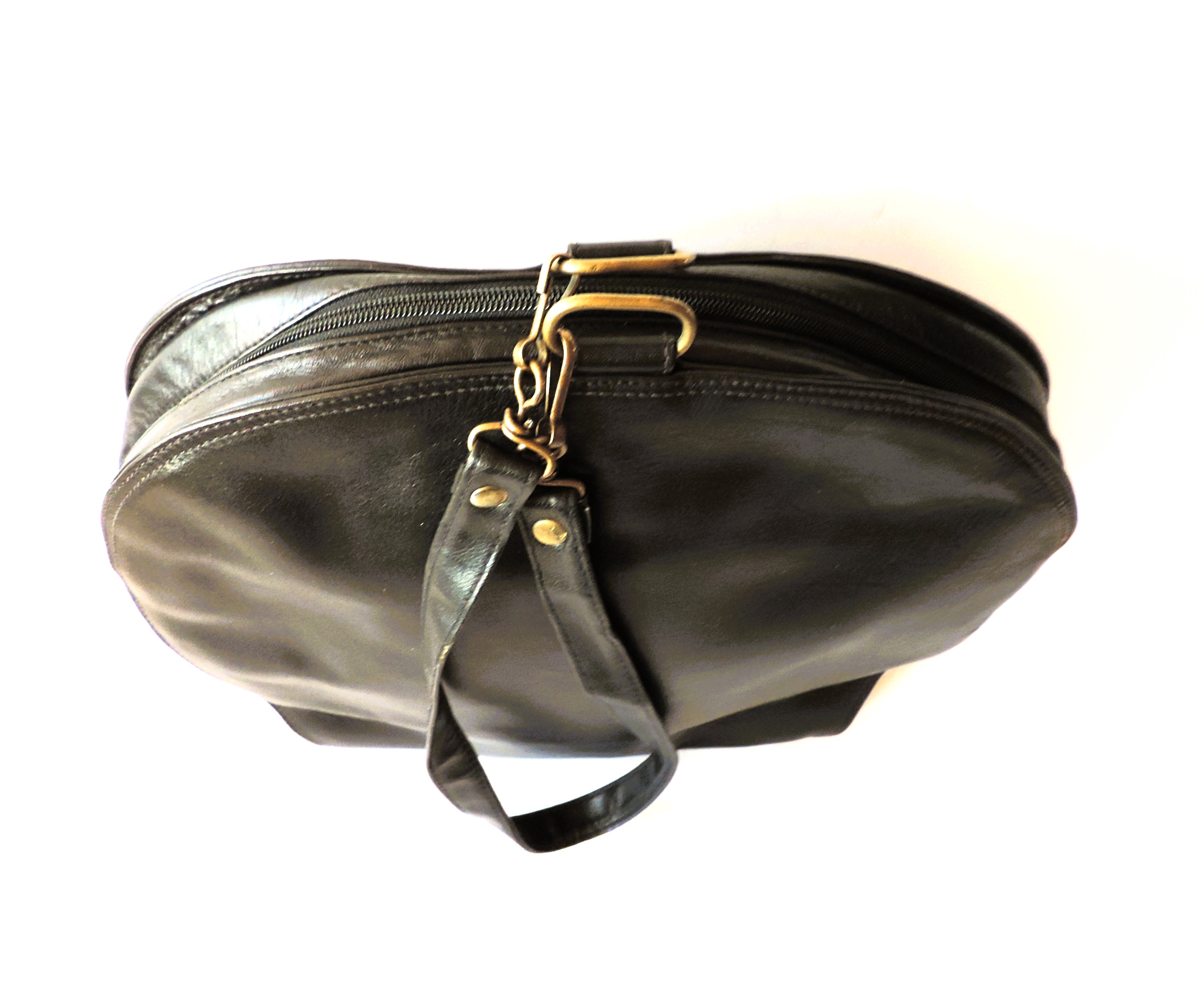 Made in Italy Black Leather Bag - Image 4 of 8