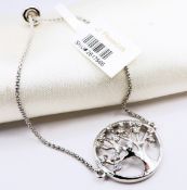 Sterling Silver Swarovski Tree of Life Bracelet New with Gift Pouch