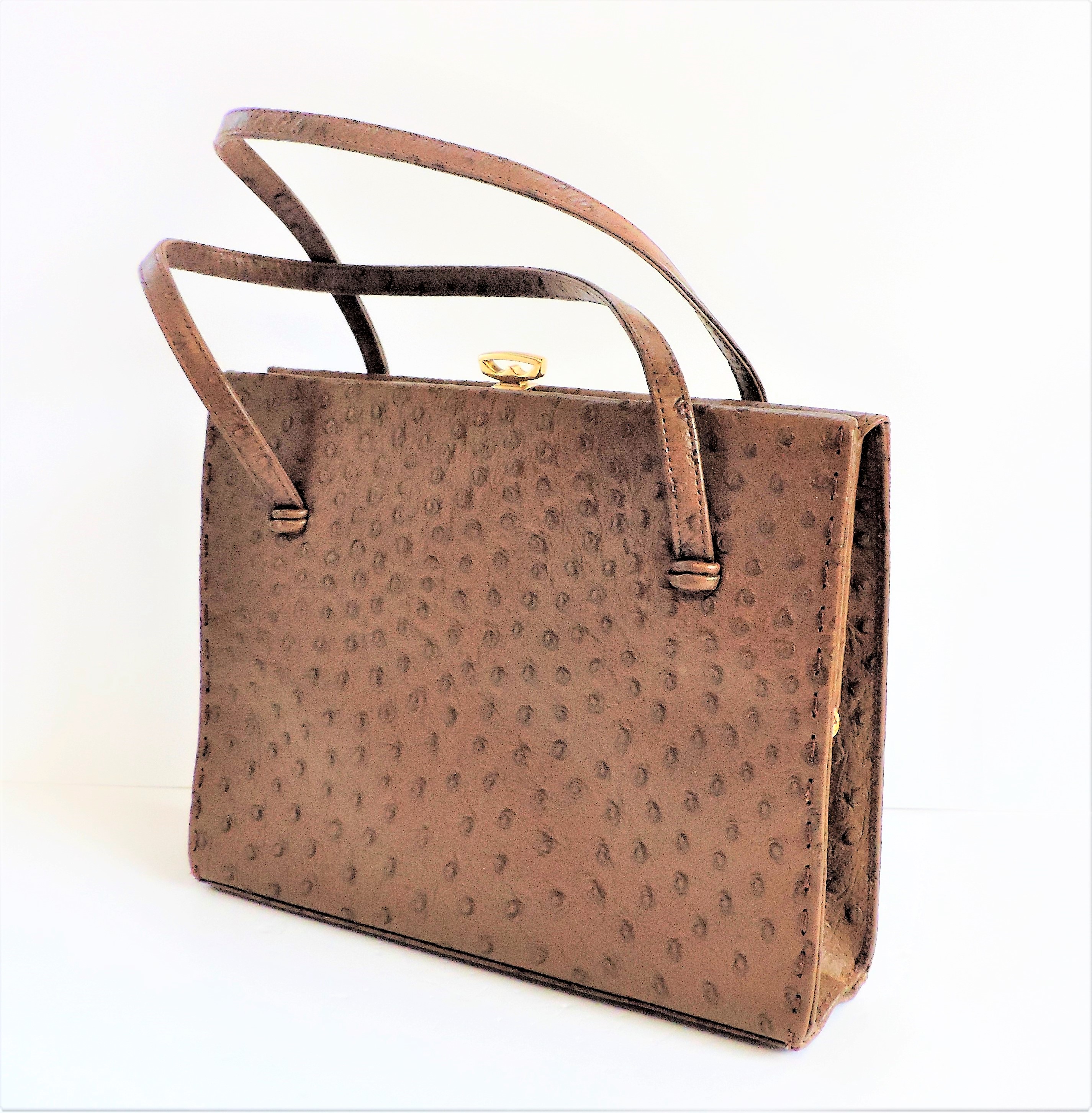 Vintage Waldybag Ostrich Leather Handbag - Image 3 of 8