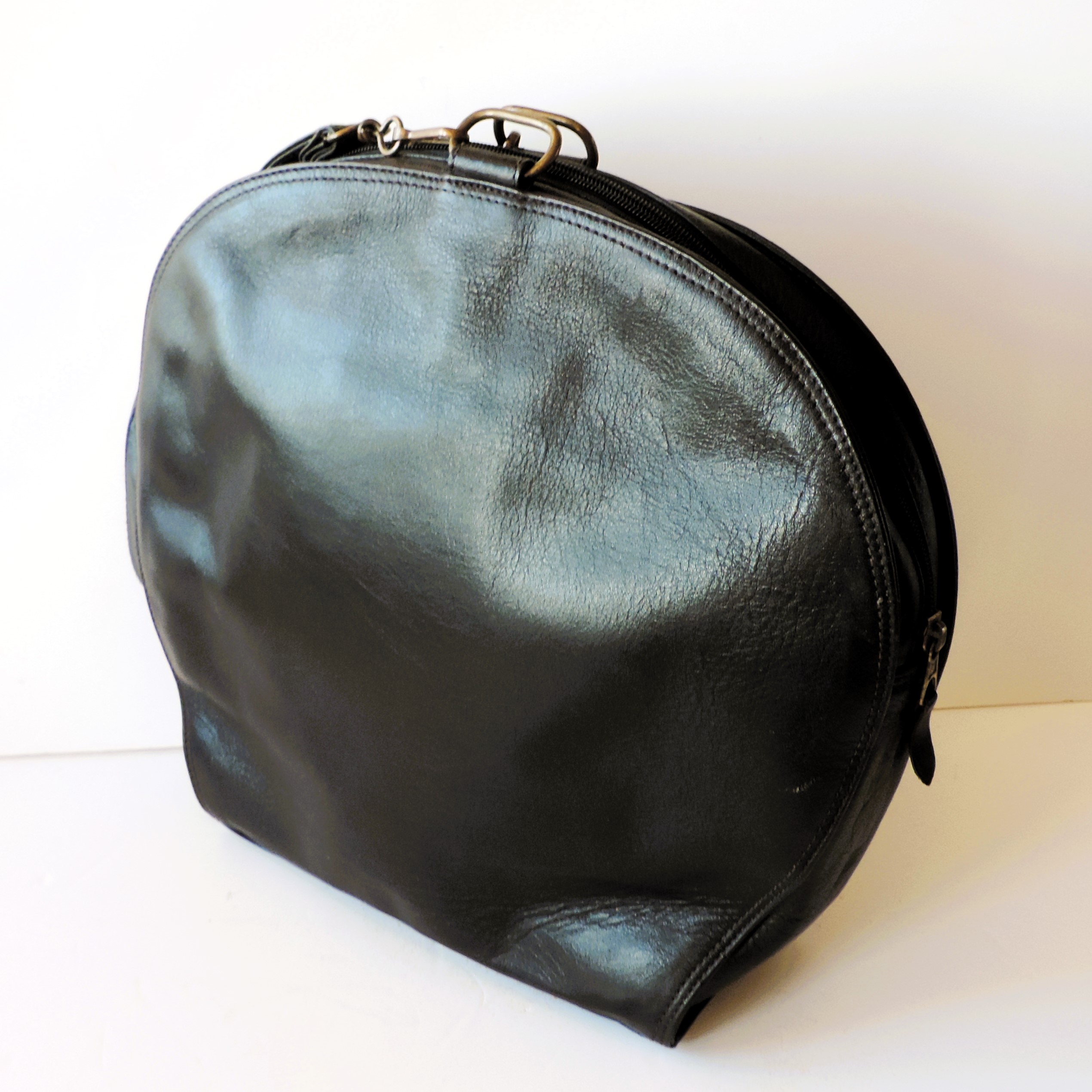 Made in Italy Black Leather Bag - Image 3 of 8