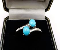 Sterling Silver Turquoise Ring New with Gift Pouch