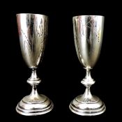 Antique Sterling Silver Posy Vases Hallmark circa 1850's