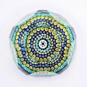 Vintage Whitefriars Millefiori Paperweight Facet Cut c. 1978