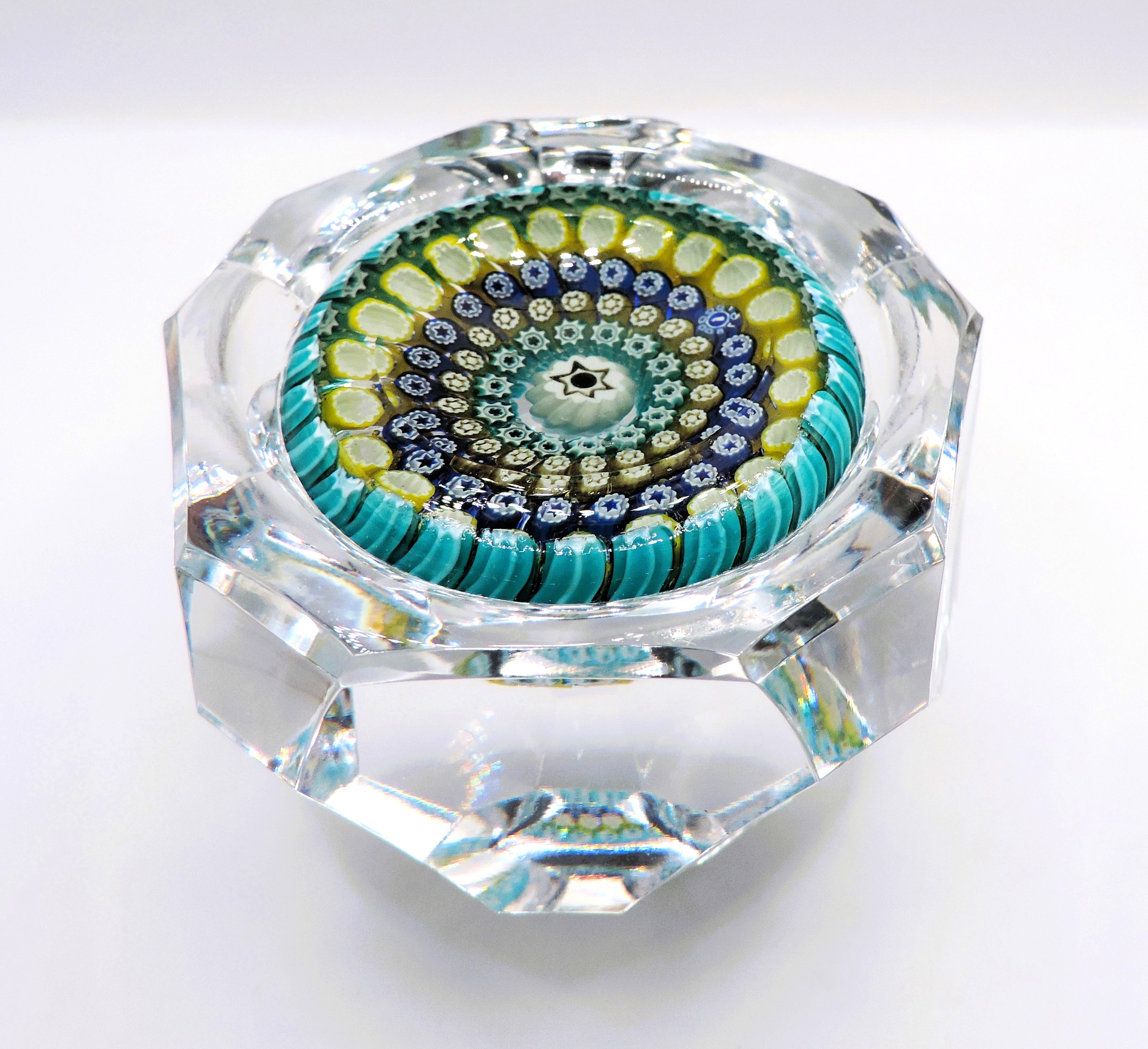 Vintage Whitefriars Millefiori Paperweight Facet Cut c. 1978 - Image 4 of 6