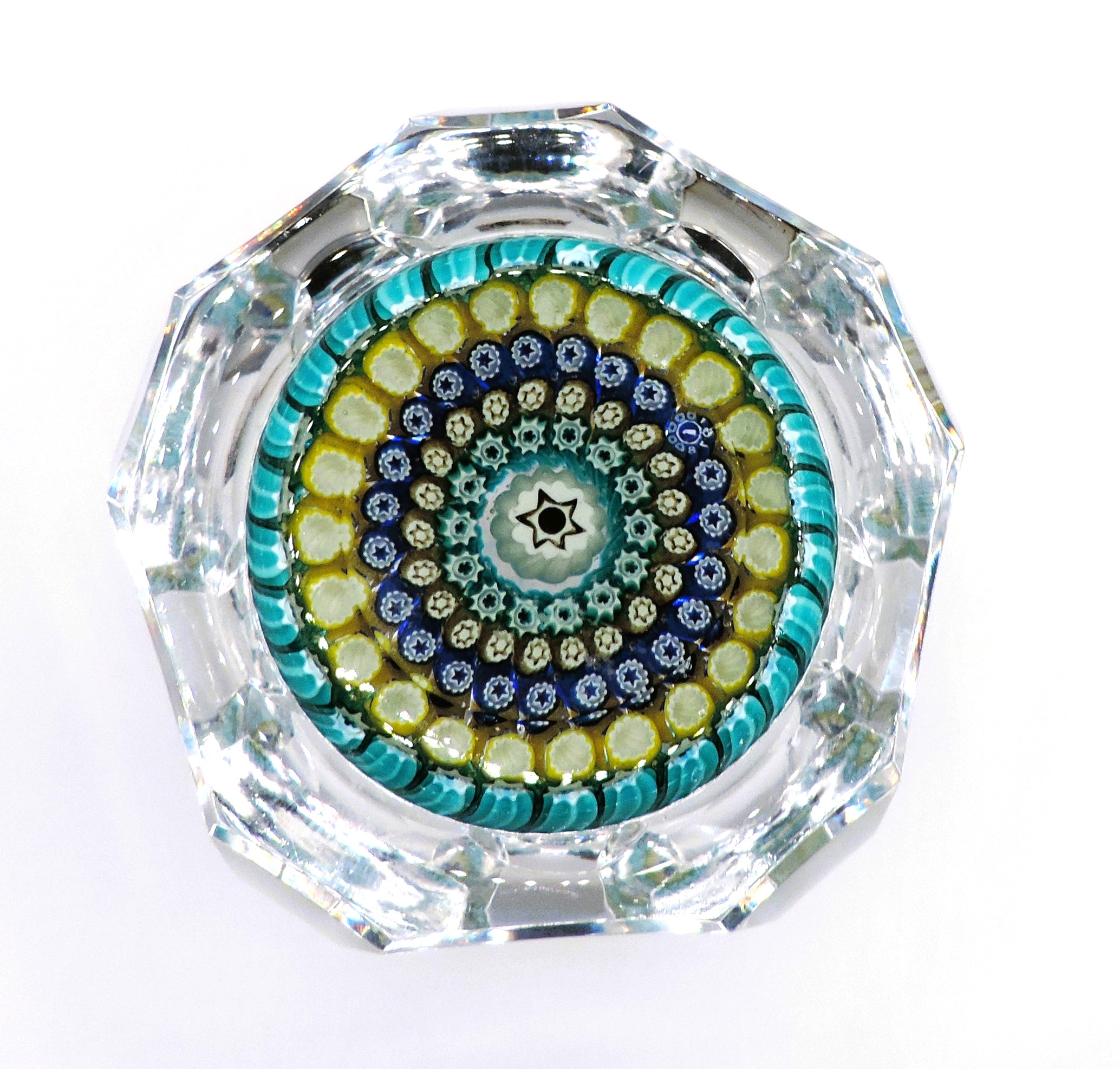 Vintage Whitefriars Millefiori Paperweight Facet Cut c. 1978 - Image 3 of 6