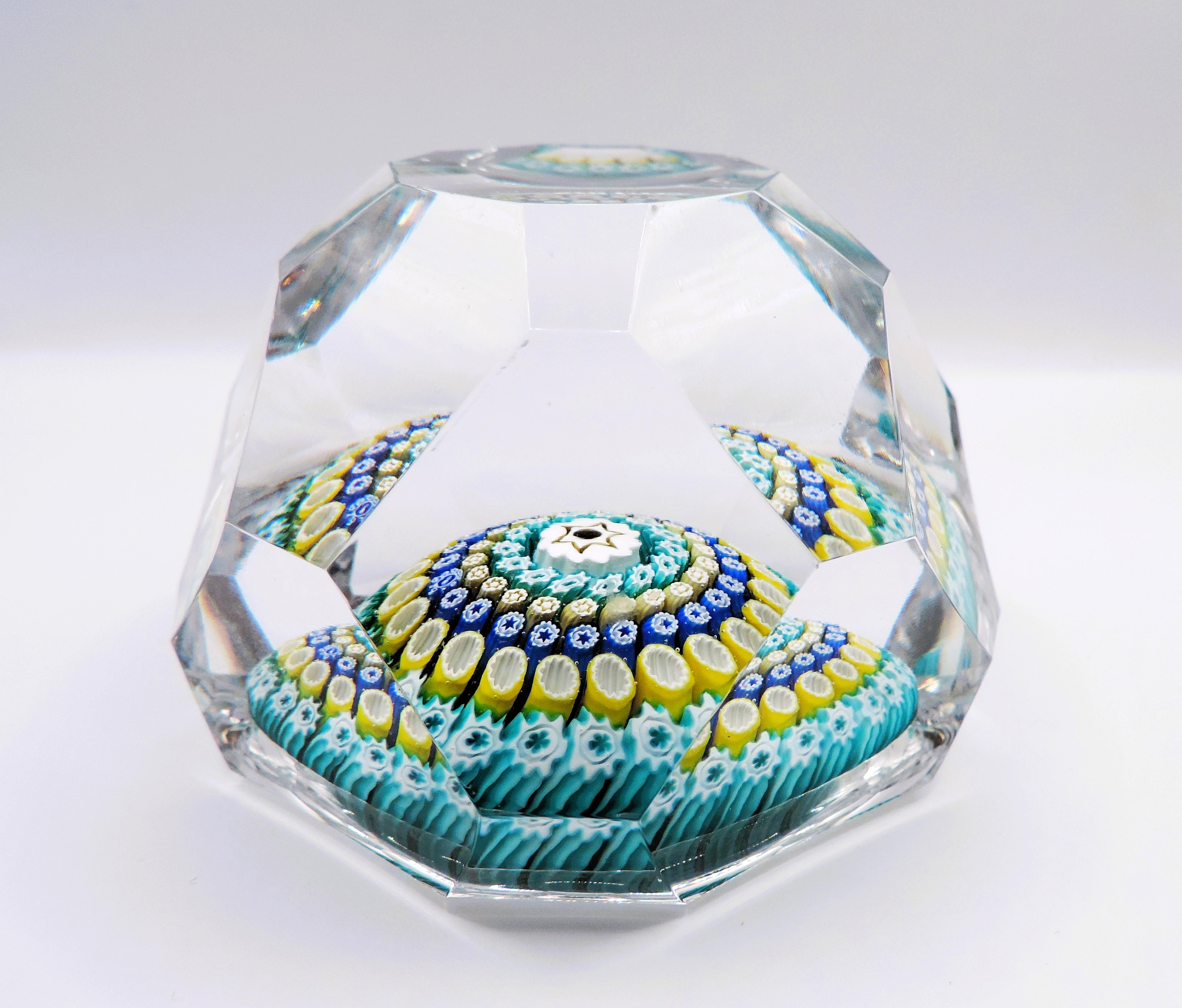 Vintage Whitefriars Millefiori Paperweight Facet Cut c. 1978 - Image 6 of 6