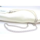 Sterling Silver 18 inch Chain Necklace New with Gift Pouch