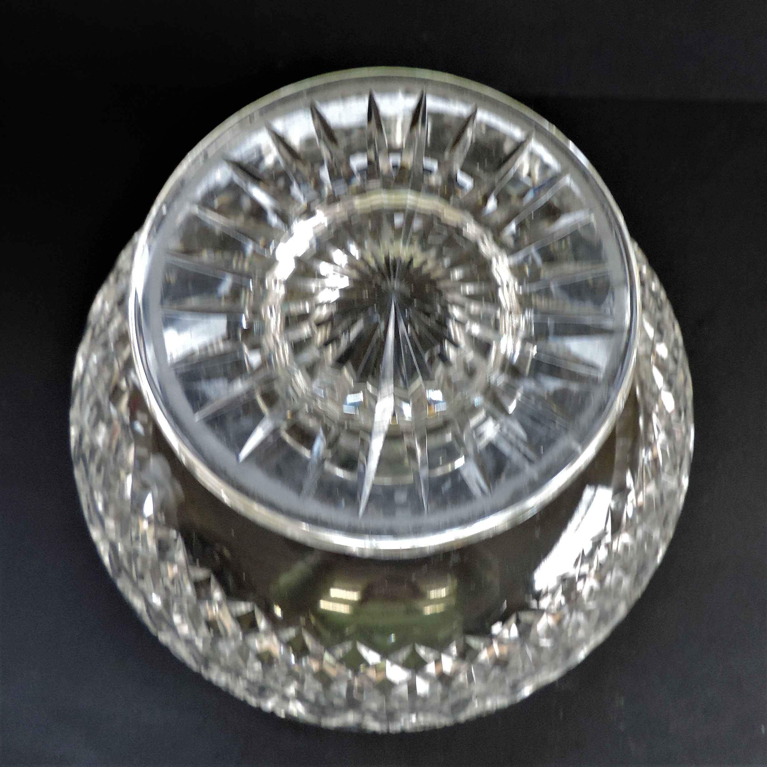Large Antique Hand Cut Crystal Pedestal Bowl - Image 7 of 7