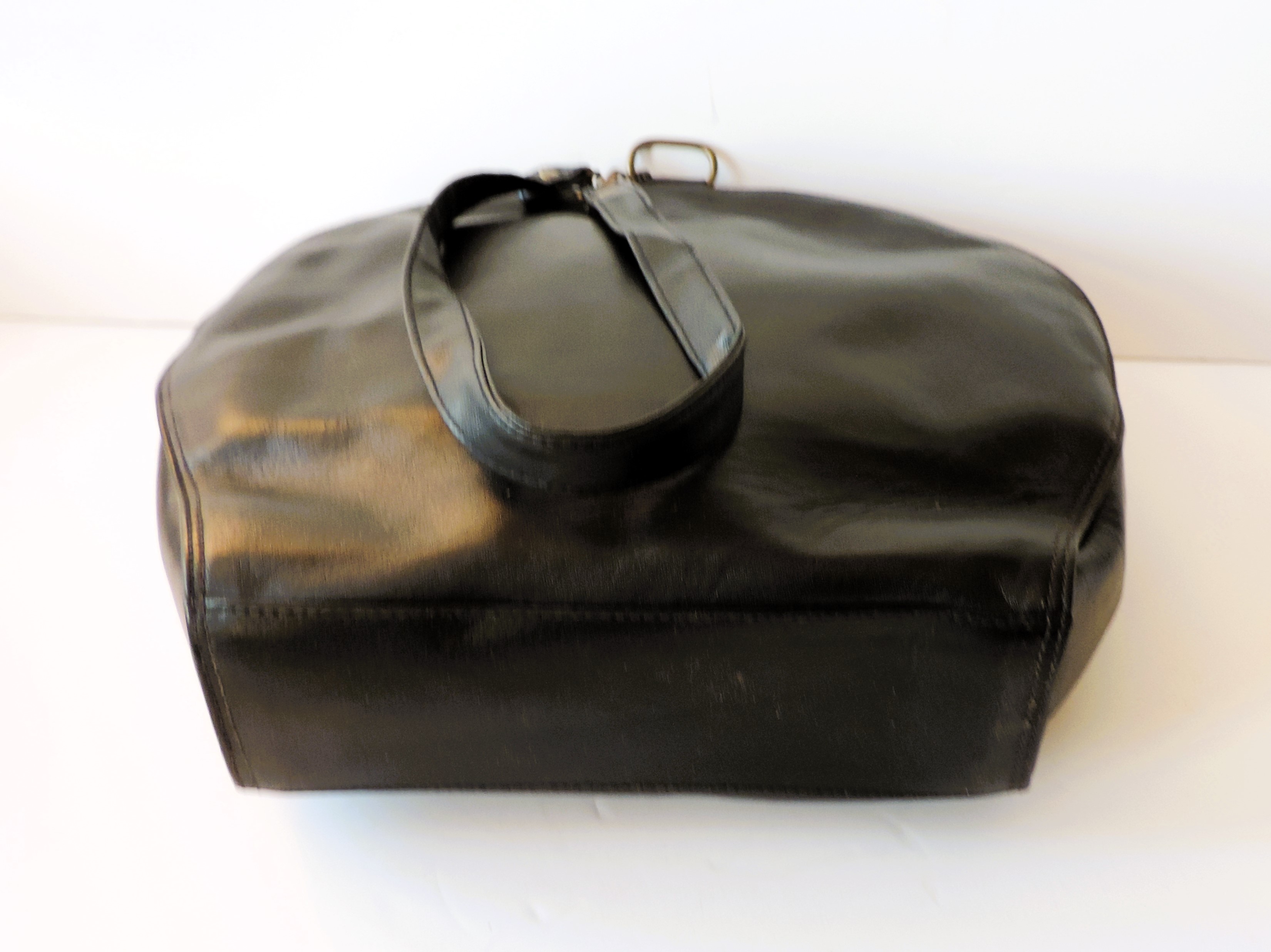Made in Italy Black Leather Bag - Image 6 of 8