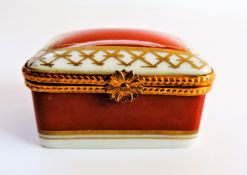 Vintage Limoges Dubarry Hand Painted Porcelain Trinket Box