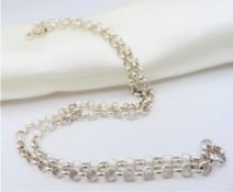Sterling Silver Belcher Chain Necklace New with Gift Pouch