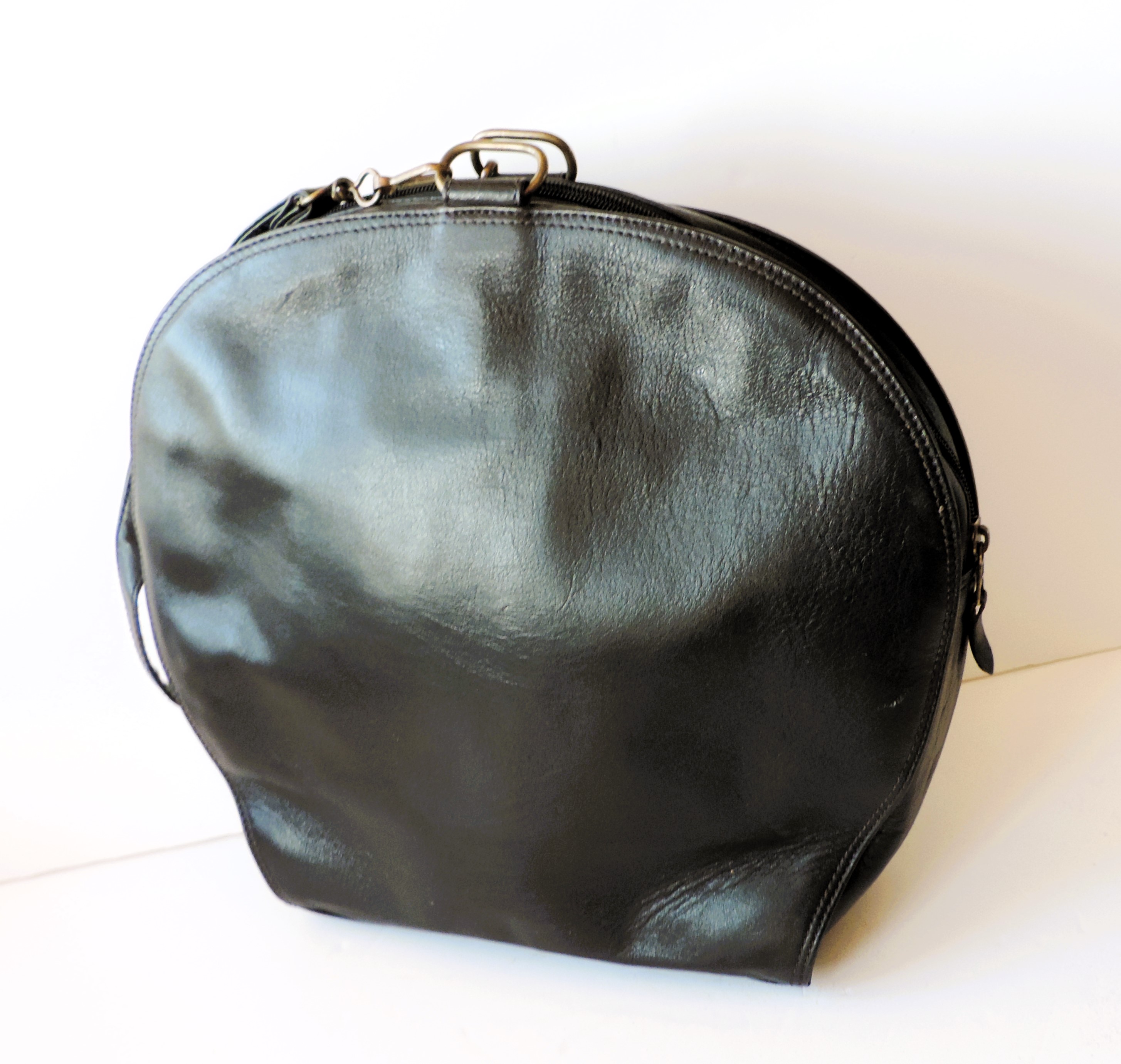 Made in Italy Black Leather Bag
