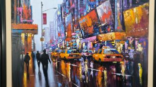 Very Large Original Oil Painting of New York by Tony Rome