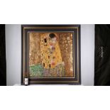 Stunning Certified 22 carat Gold Gustav Klimt "The Kiss" Limited Edition