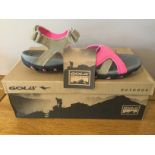 Gola Womens “Cedar” Hiking Sandals, Taupe/Hot Pink, Size 4 - Brand New