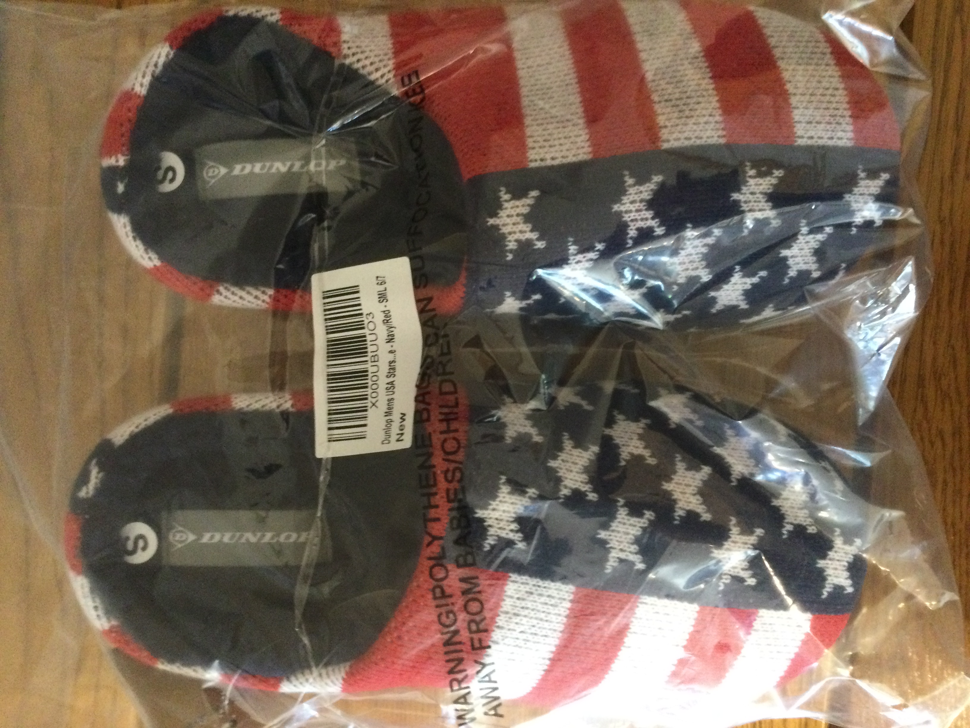 Mens Dunlop “USA Stars & Stripes” Memory Foam, Mule Slippers, Size S (6/7) - Image 4 of 4