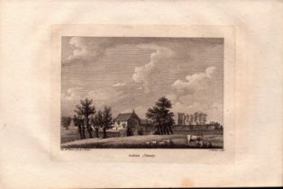 Godstow Nunnery at Oxford F. Grose Antique 1783 Copper Engraving.