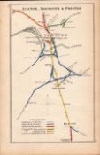 Euxton Farington & Preston Coloured Antique Railway Diagram-62.