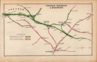 Croydon Norwood & Woodside London Antique Railway Diagram-53.