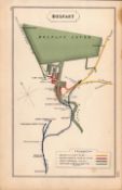 Belfast Donegal Quay Queens Bridge Ireland Antique Railway Diagram-122.