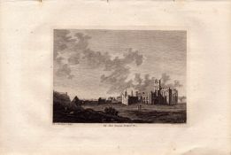 Holy Island Monastery Northumberland 4 F. Grose 1785 Copper Engraving.