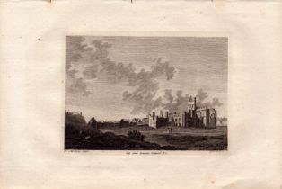 Holy Island Monastery Northumberland 4 F. Grose 1785 Copper Engraving.