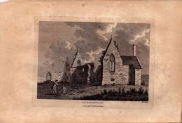 Vicars House Portland Dorset-F. Grose Antique 1784 Copper Engraving.