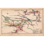 Glasgow Gallowgate Gorbals Parkhead Scotland Antique Railway Diagram-29.