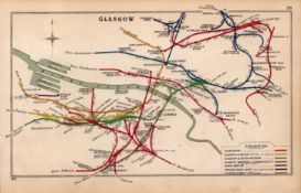 Glasgow Gallowgate Gorbals Parkhead Scotland Antique Railway Diagram-29.