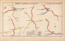 Athenry Claremorris Tralee Ireland Antique Railway Diagram-128.