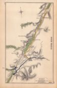 Fort Agustus Spean Bridge Fort William Scotland Antique Railway Diagram-150.