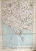 Weymouth & Dorchester, Cloth Backed Vintage 1930 Engineering Map.