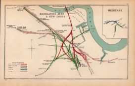 Bricklayers Arms & Kings Cross London Antique Railway Diagram-91